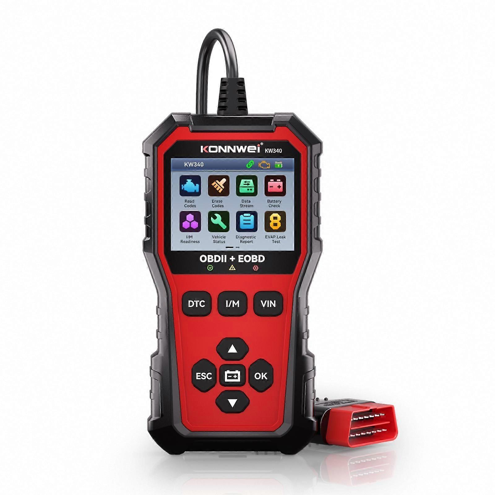 KONNWEI Engine Code Reader Car Diagnostic Tool 9 Languages KW340