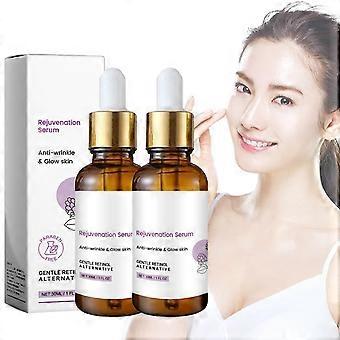 Retinol and Bakuchiol Face Serum Korean (2Pcs) AntiAging Vitamin Essence for Wrinkles and Hydration