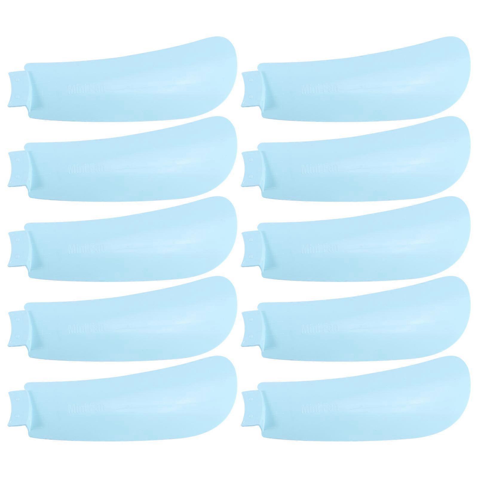 Sky-Blue Fan Plastic Fan Accessory Replacement 10Pcs Set