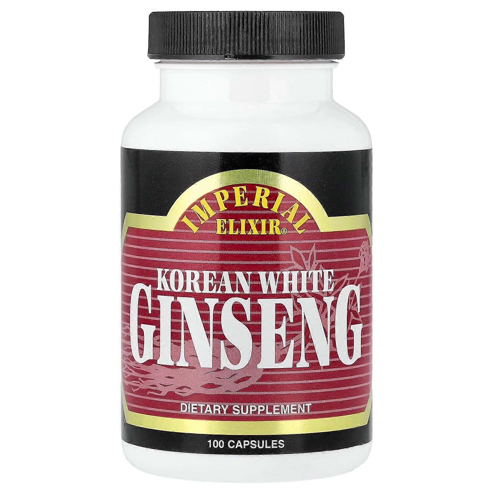 Imperial Elixir, Korean White Ginseng, 100 Capsules