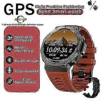 Reloj inteligente GPS resistente al agua para hombre: asistente de voz y llamadas inalámbricas, compatible con Android e iOS, monitor de actividad para deportes al aire libre.