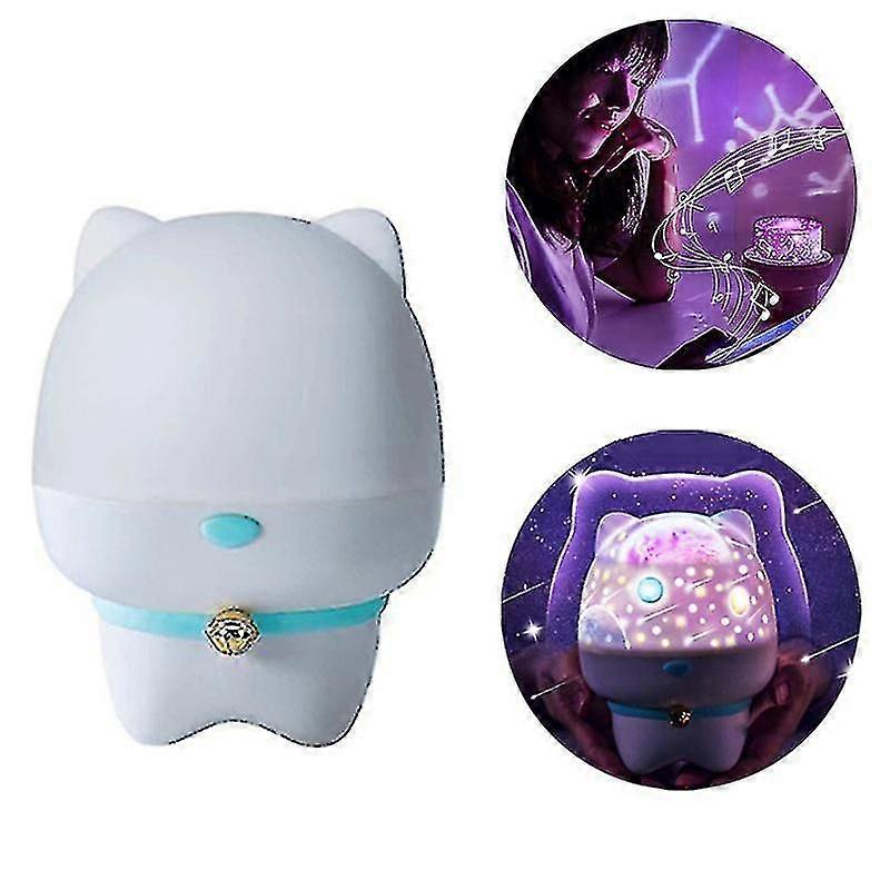 Rotating Starry Sky Projector Night Light with Bluetooth Music Sensor Remote Control