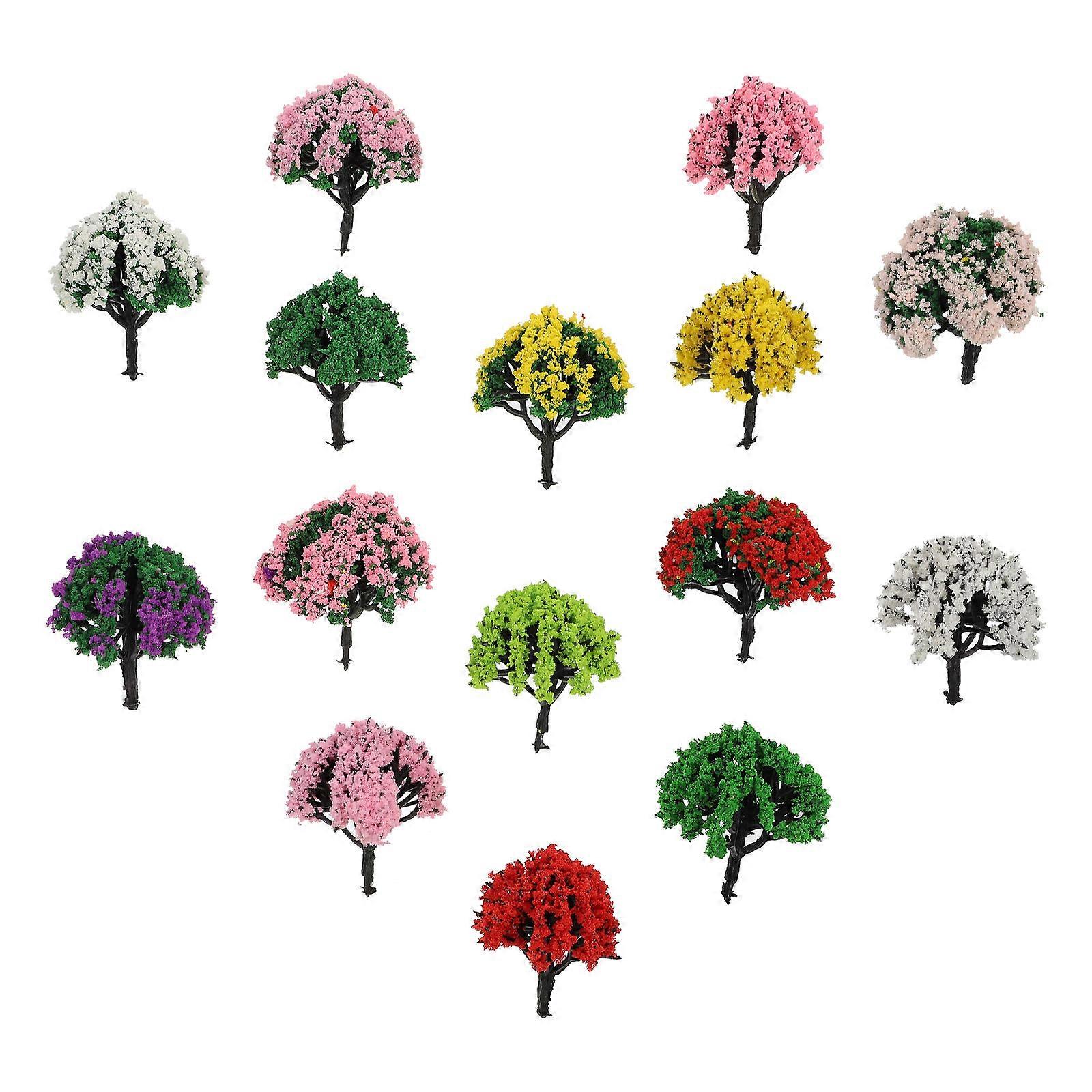 Scenery Architecture Trees Mini Tree Models for Decor 15Pcs Micro Landscape