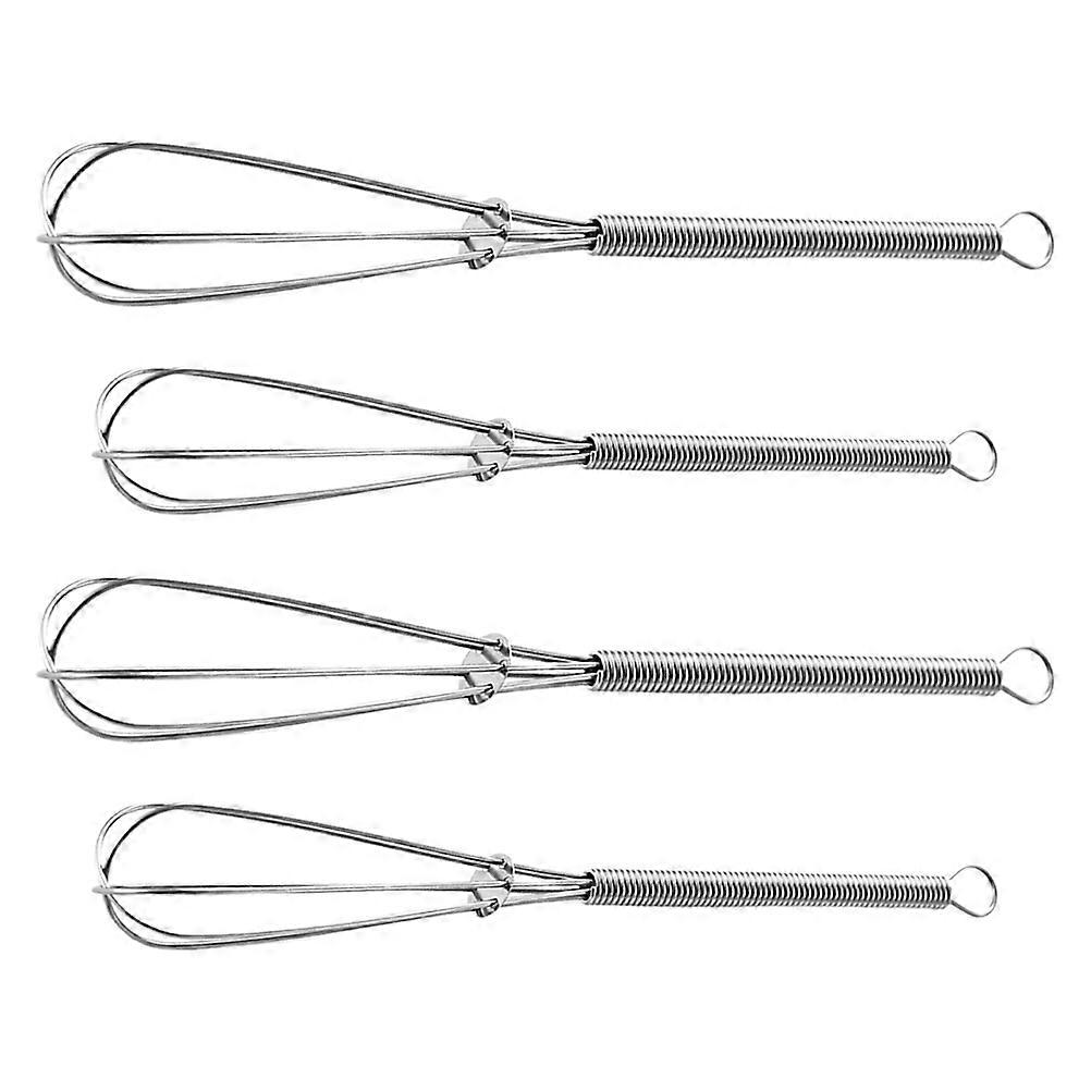 Silver Egg Beater Whisk Stainless Steel Multi-Function Tool 4Pcs Set