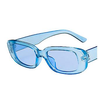 Aqua Blue Square Blue Sunglasses Square Female Sun Glasses Luxury