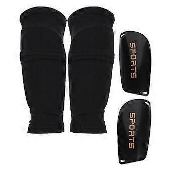 Black Shin Sleeves Football Shin Guard Socks for Outdoor Sports 4Sets