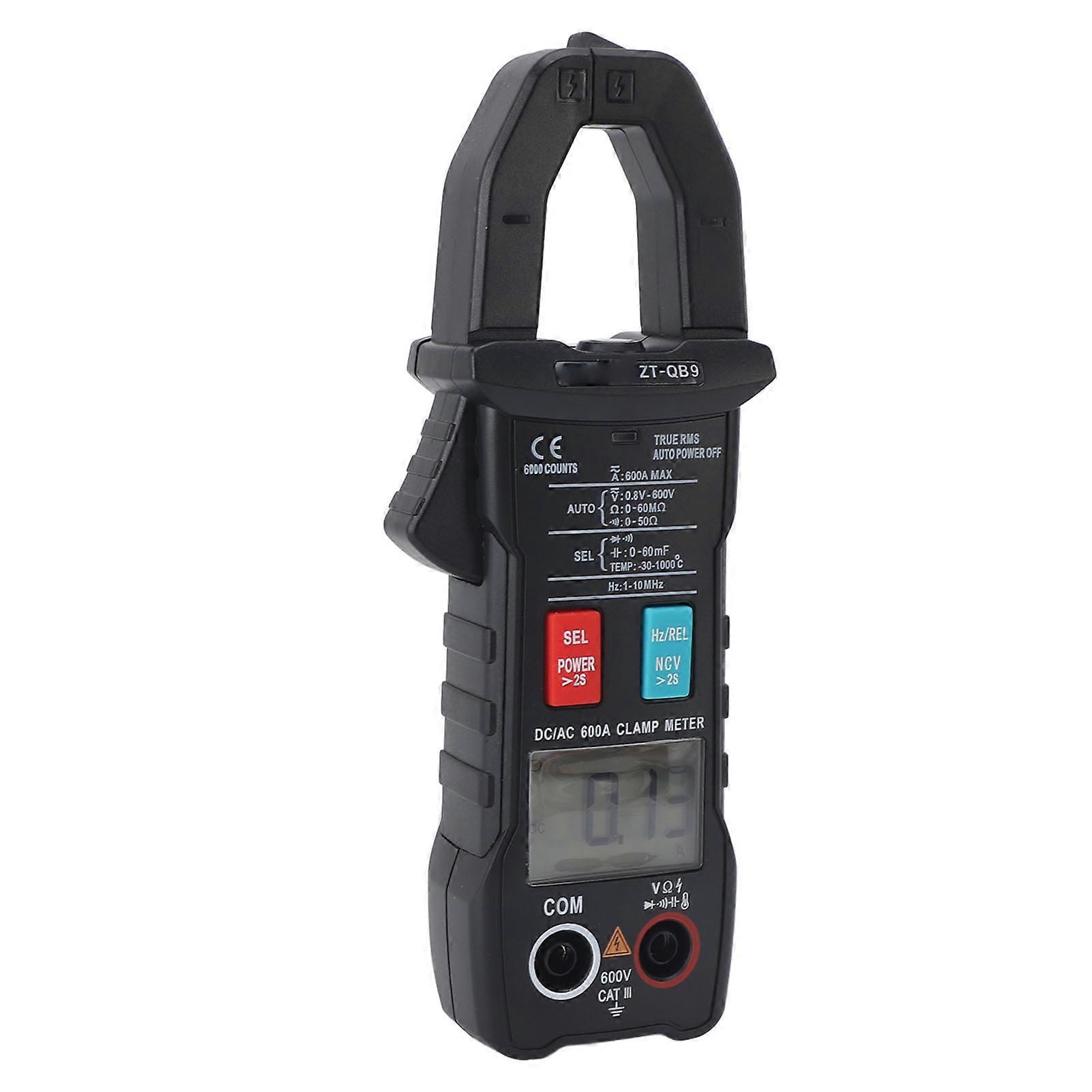 Digital Clamp Multimeter Portable Full Automatic Smart AC DC Current Meter Tester