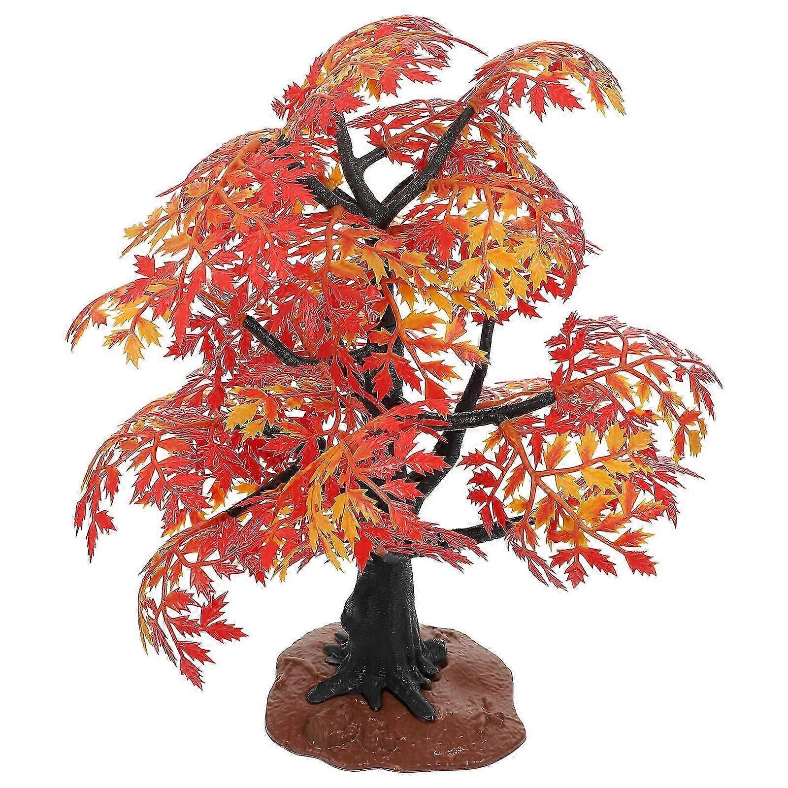 Red Maple Tree Ornament Creative Tree Model for Decoration Use