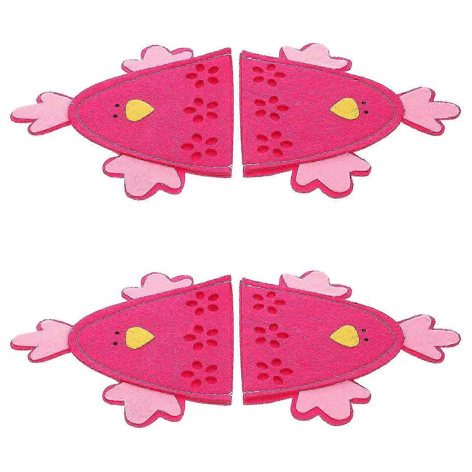 Rosy Easter Egg Storage Bags for Easter Party Decorations 4Pcs Cloth Covers