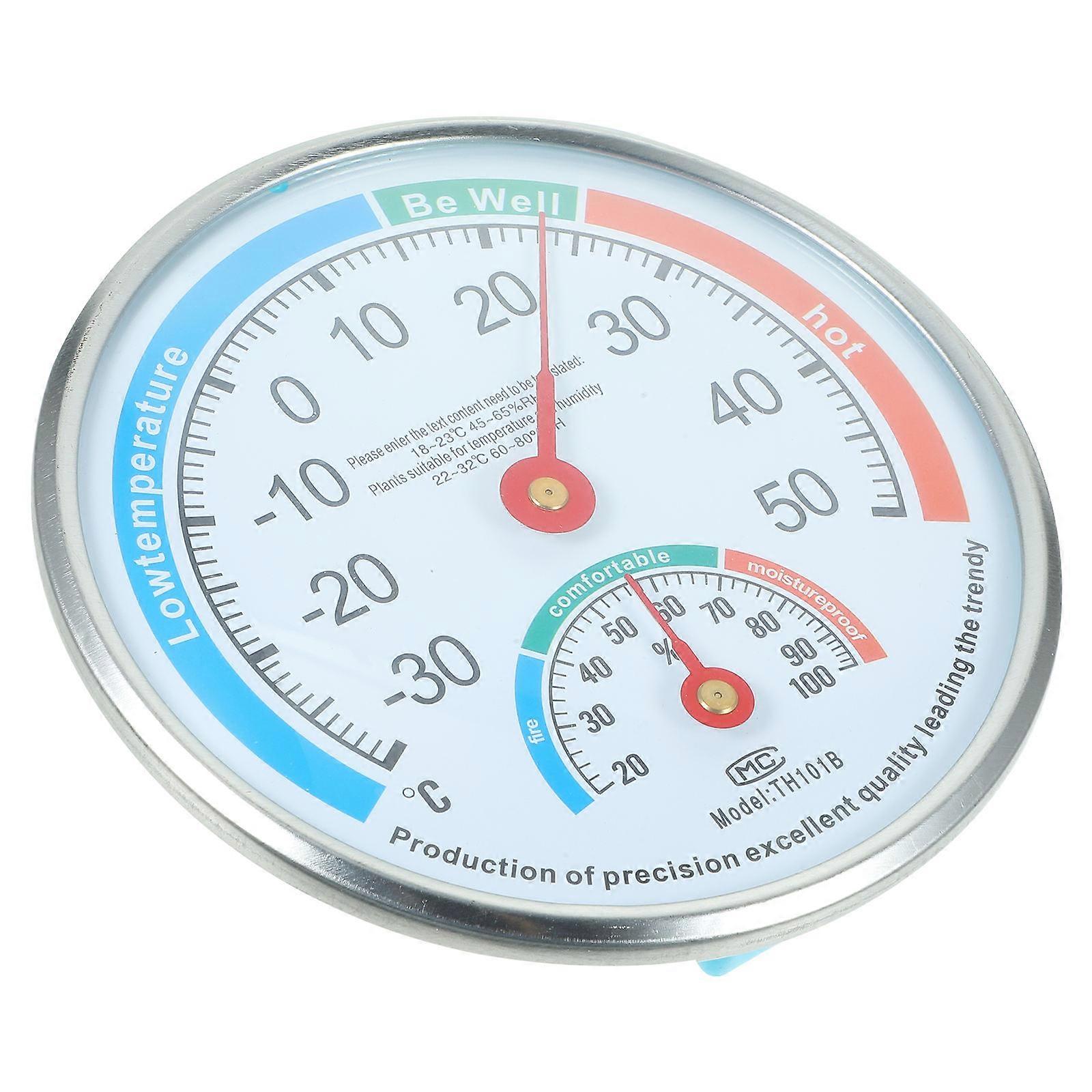 Hygrothermograph Multiple Use Thermometer Hygrometer with Pointer White