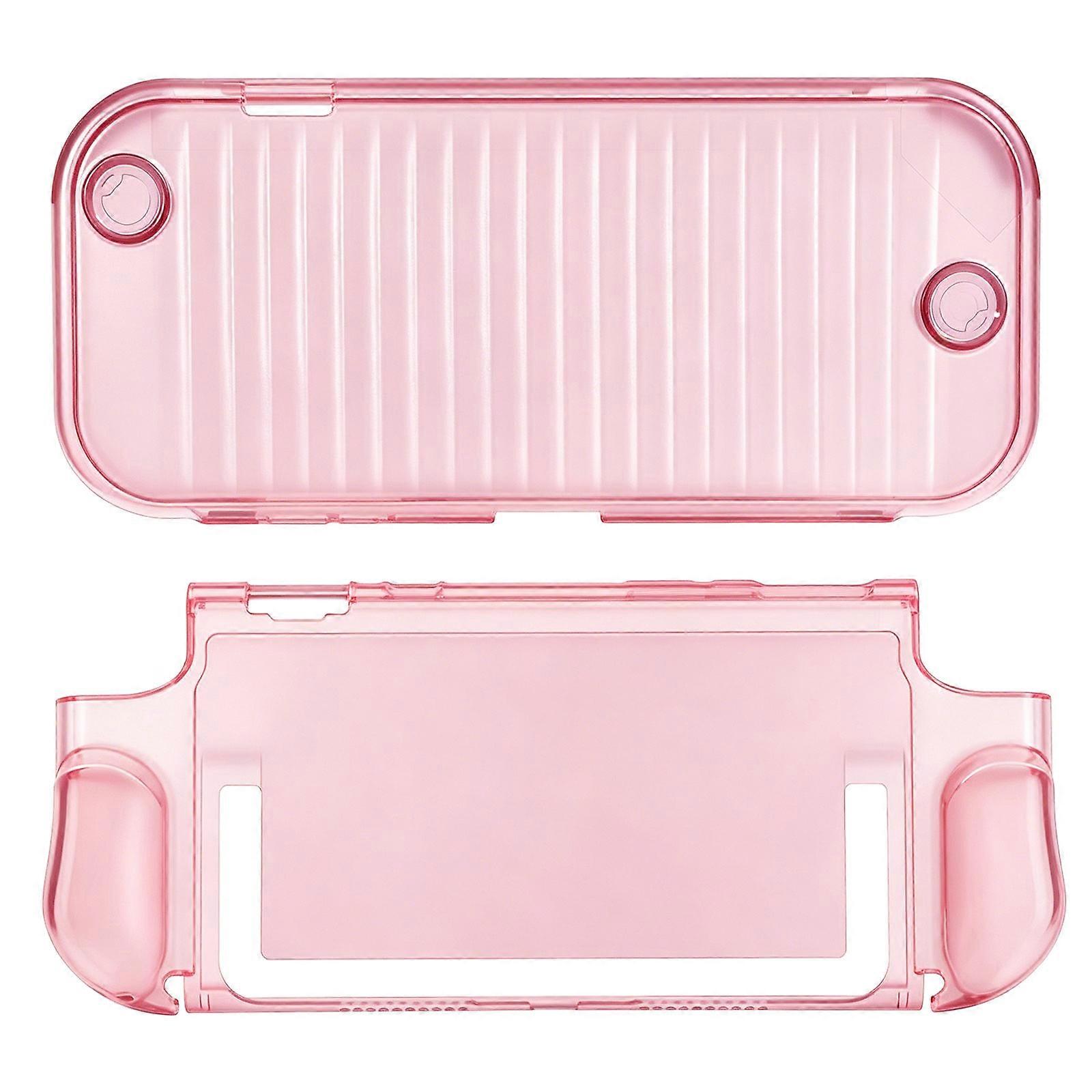 Shockproof Protective Case Cover Full Coverage Hard Shell Scratchproof Upper Lower Cover for NS2 Easy Installation  Pink