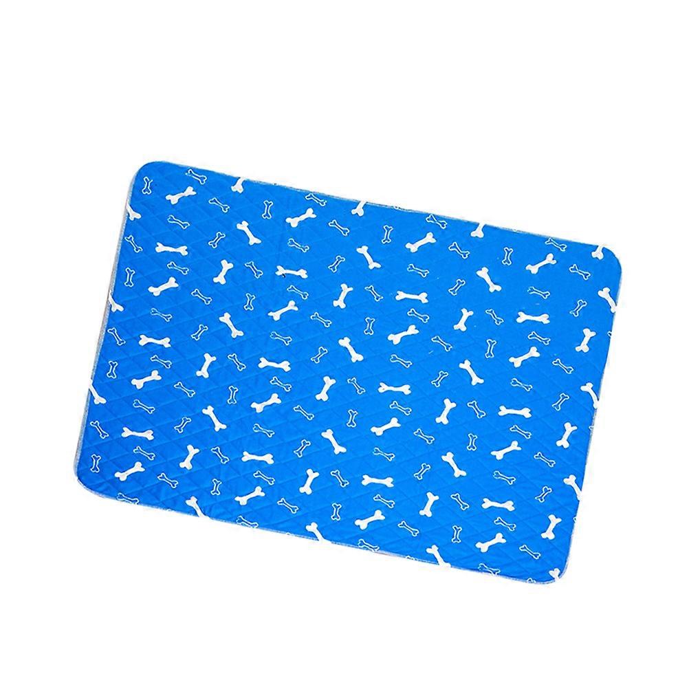Blue Pet Training Pad Absorbent Bone Printed Pee Mat for Pets One Piece