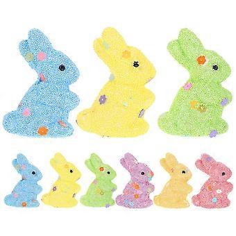 18pcs Foams Rabbit Decorations Easter Party Foams Bunny Figurine Table Decoration