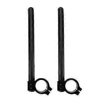 1 par de manillares universales de 41 mm para motocicleta CNC, con clip ajustable.
