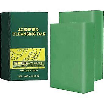 Acidified Body Cleansing Bar, Moisturizing & Soothing Gentle Cleanser Soap, Body Bar for Sweating, Underarm Odor, Body Bathing, Fresh & Long-Lasting,