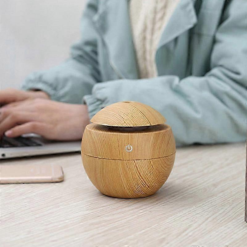 Aroma Diffuser,130ml Essential Oil Diffuser,Ultrasonic Air Humidifier(WoodGrain)