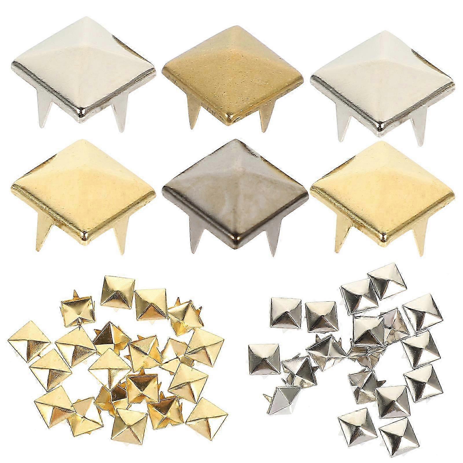 80Pcs Pyramid Studs for DIY Use Multi-function Decorative Bag Rivets Delicate Clothing Studs in