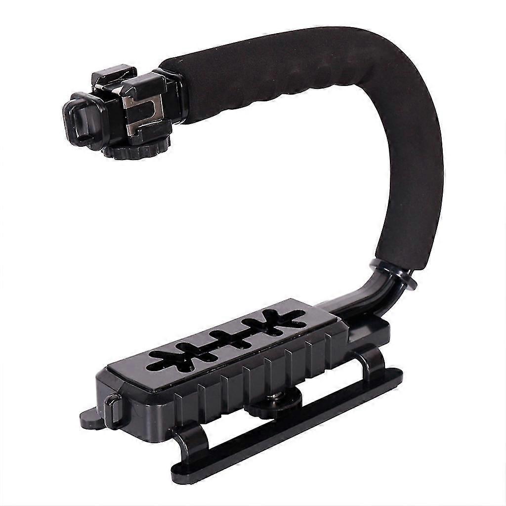 Handheld Camera Holder Stabilizer With Cold Shoe Mount And Abs/sponge Material