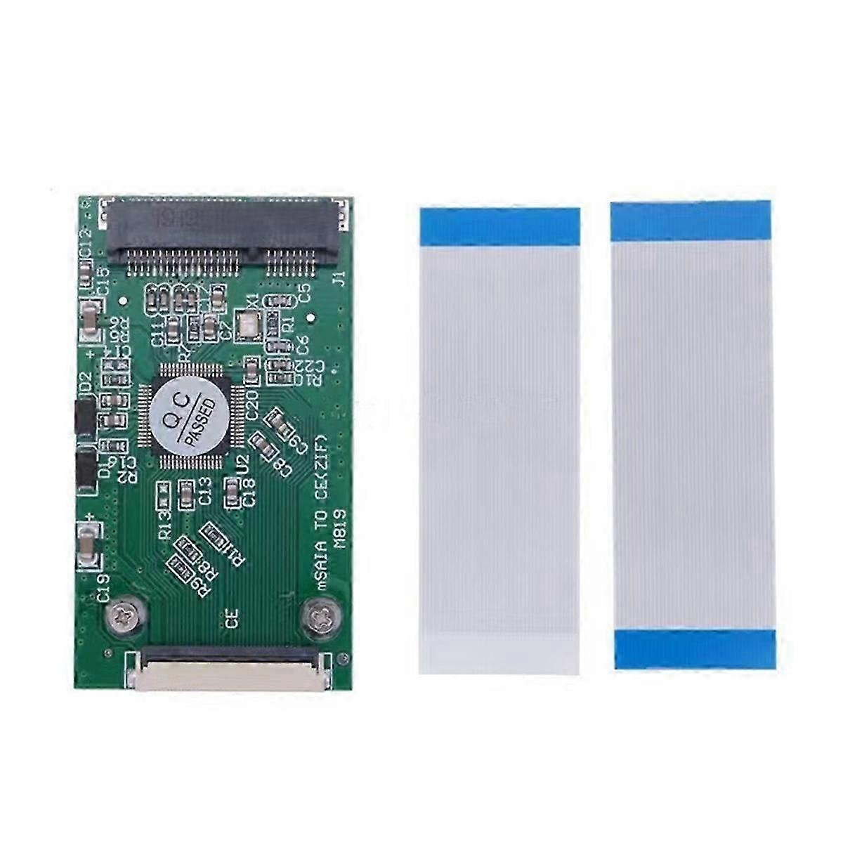 Adaptador Mini PCI-E MSATA SSD para CE ZIF, Conversor Mini PCI-E MSATA SSD para 40 pinos 1.8 polegadas.