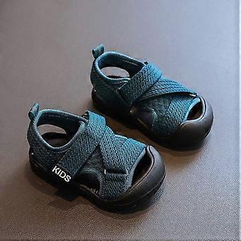 Toddler Closed Toe Mesh Sandals for Boys & Girls, Breathable Quick Dry Baby First Walking Shoes, Anti-Slip Rubber Sole Summer Beach Water Sandals