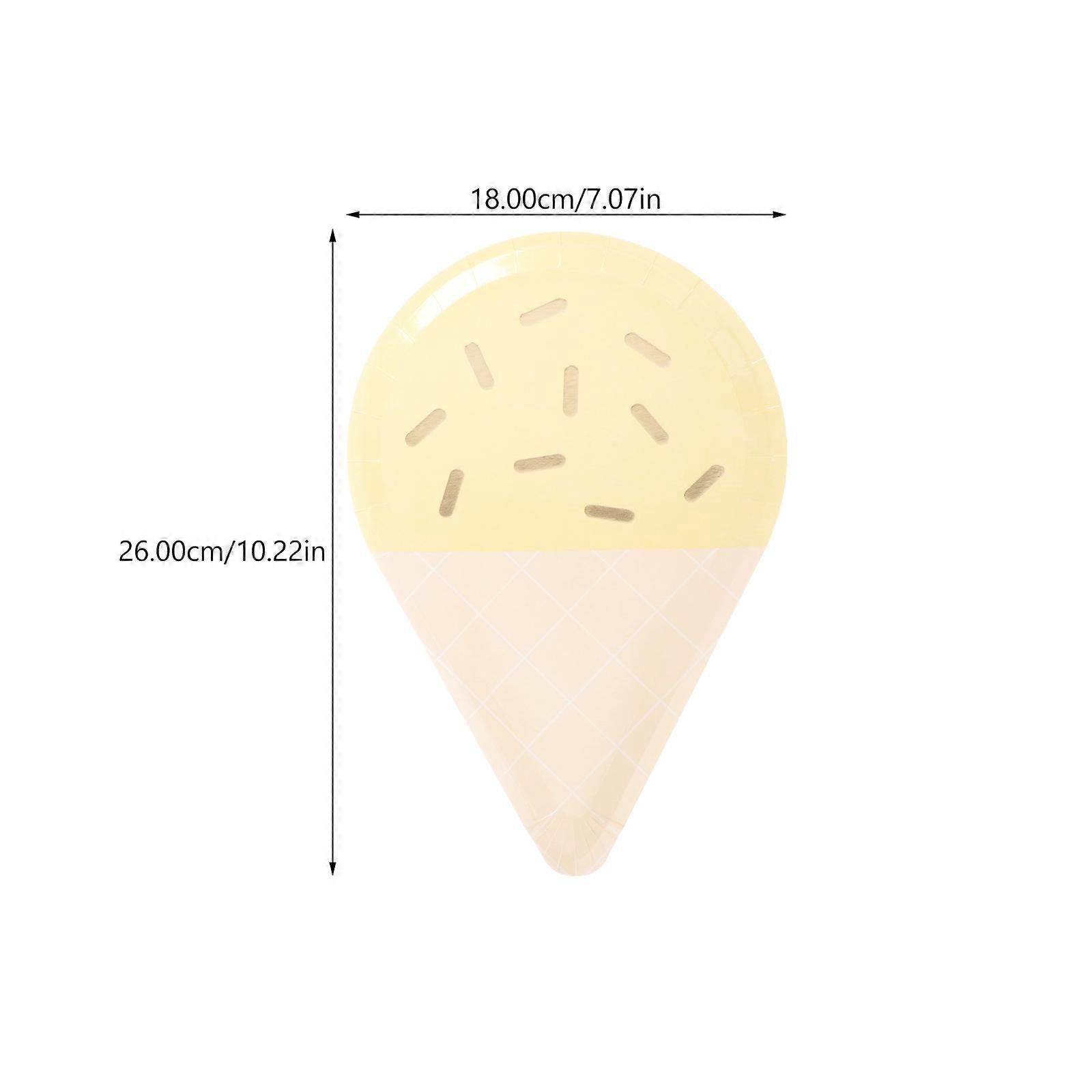 16pcs Eiscreme-Teller Pappteller Dessert-Kuchen-Teller Eiscreme-Party-Teller
