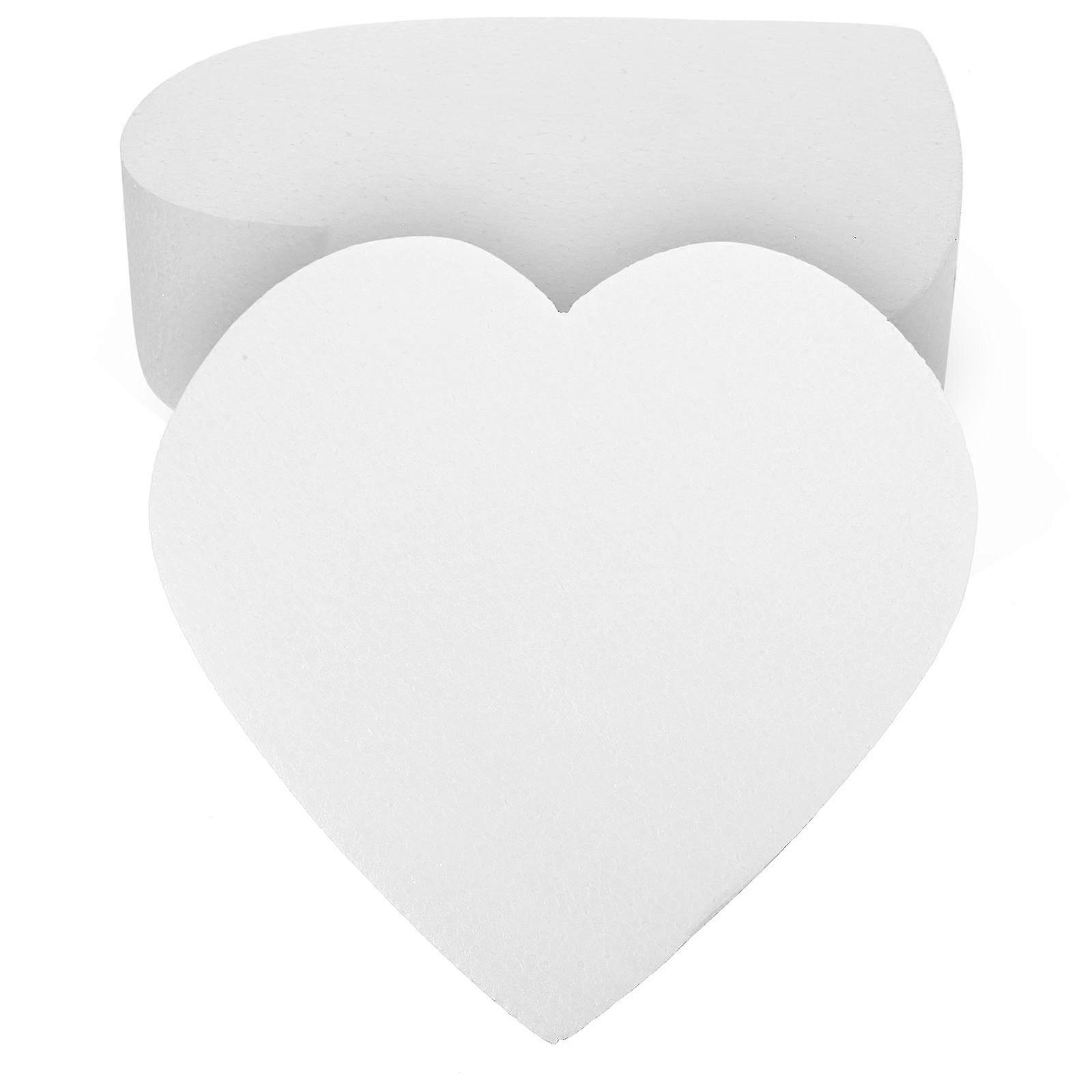 2pcs Foam Cake Model Heart-shaped Cake Dummy Baking Cake Model Cake Dummies Model