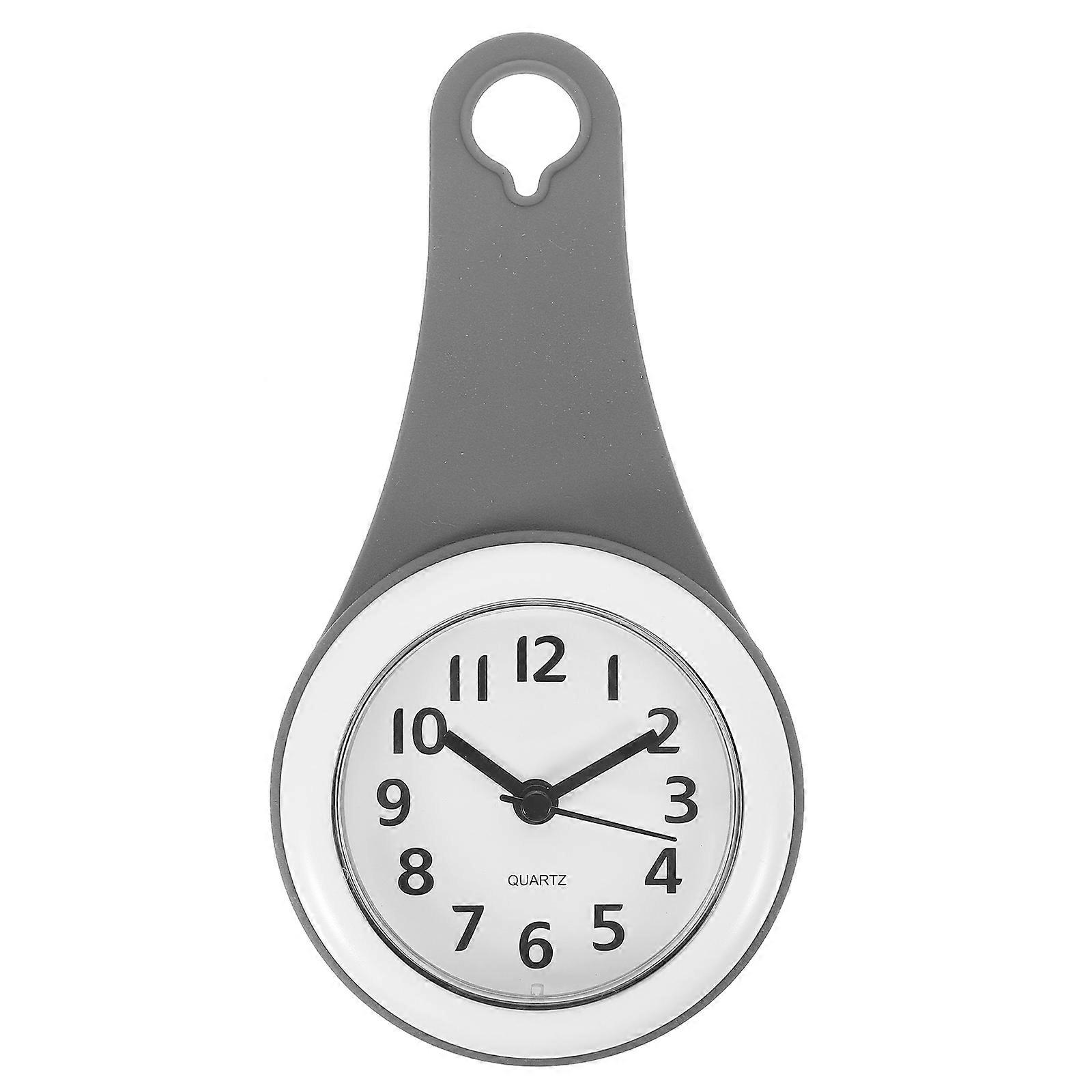 1pc Bathroom Clock Shower Wall Clock Waterproof Suction Cup Shower Clock