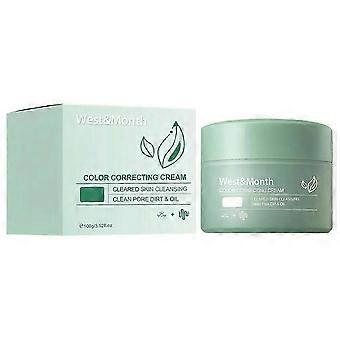 Green Color Correcting Cream 100g - Hydrating Face Moisturizer & Redness Concealer for All Skin Types
