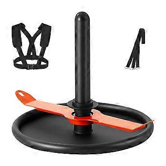 Gewichtsslee, Stalen Power Slee, Workout Fitnessapparatuur met Harnas, Compatibel met 51 mm Gewichtsplaat, Oranje & Zwart