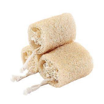 3pcs Natural Loofah Brushes Bath Body Sponge Scrubber Multipurpose Bathing Massage Pot Bowl Scrubber Kitchen Bathroom Clean Tool