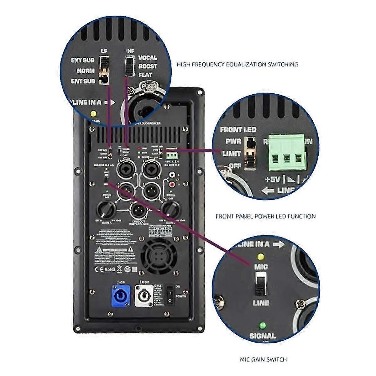 K12A Professional Digital Power Amplifier Module 1000W Active Class D