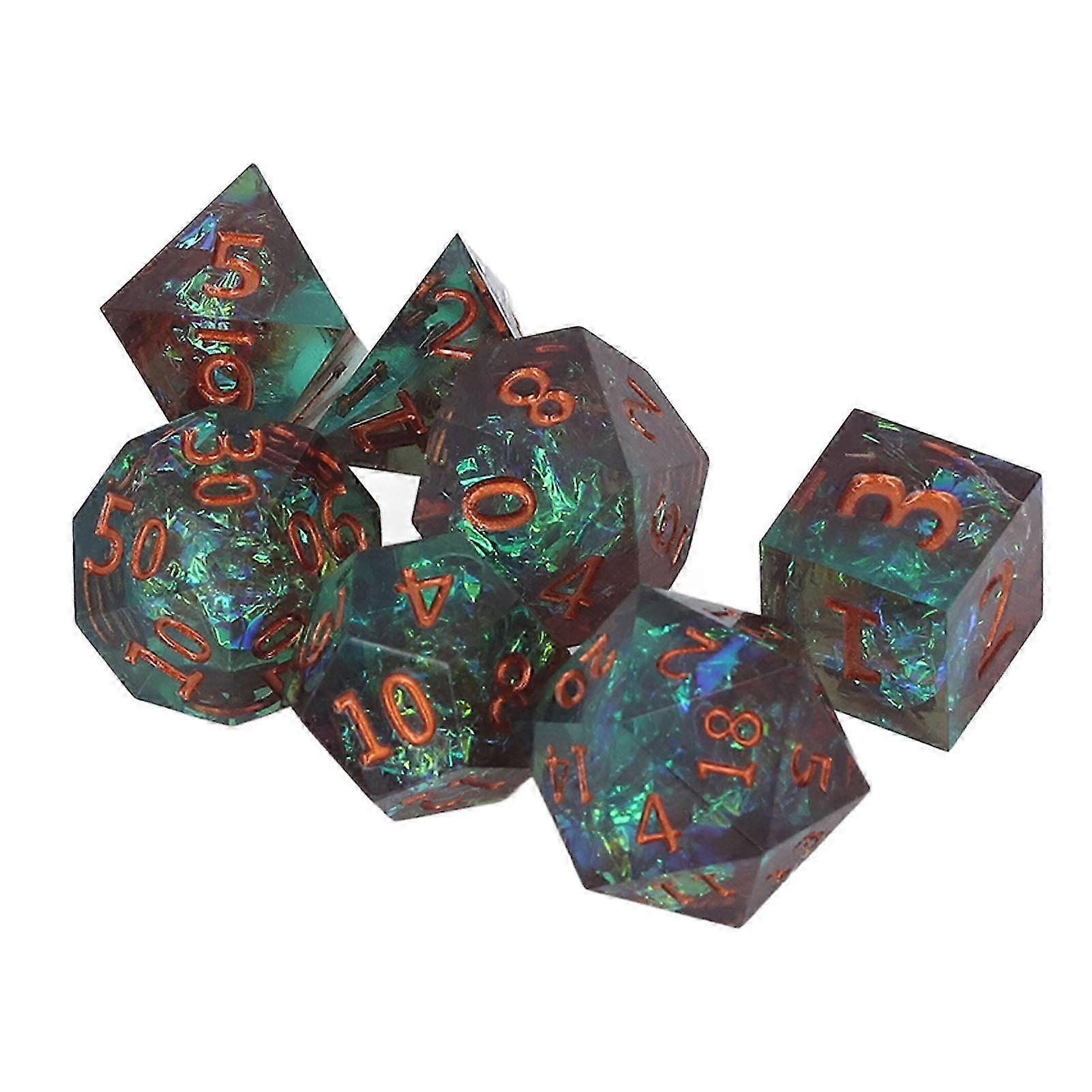 Semitransparent Resin Balanced Dice Set