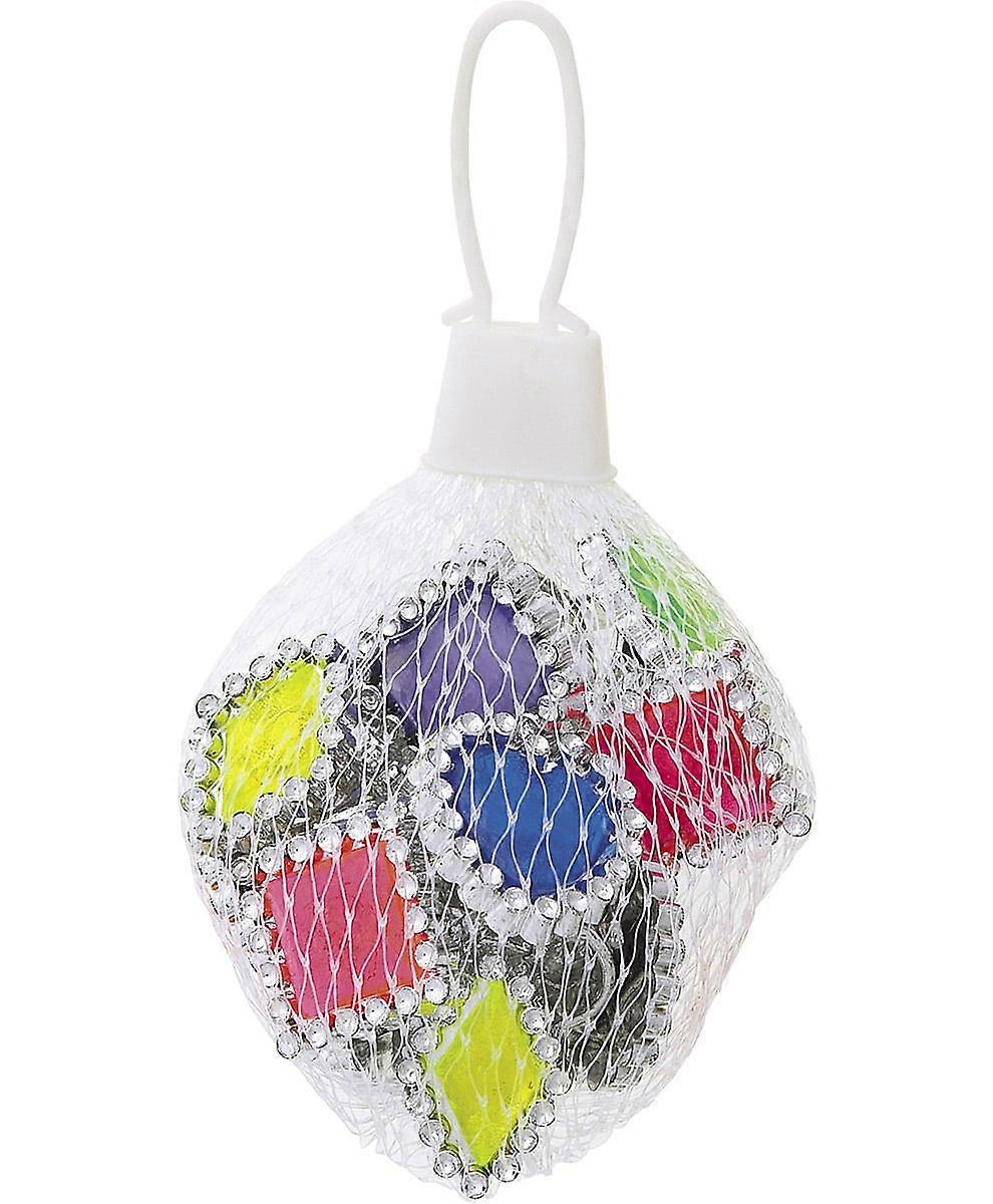 12 bagues diamants colorées pour piñata
