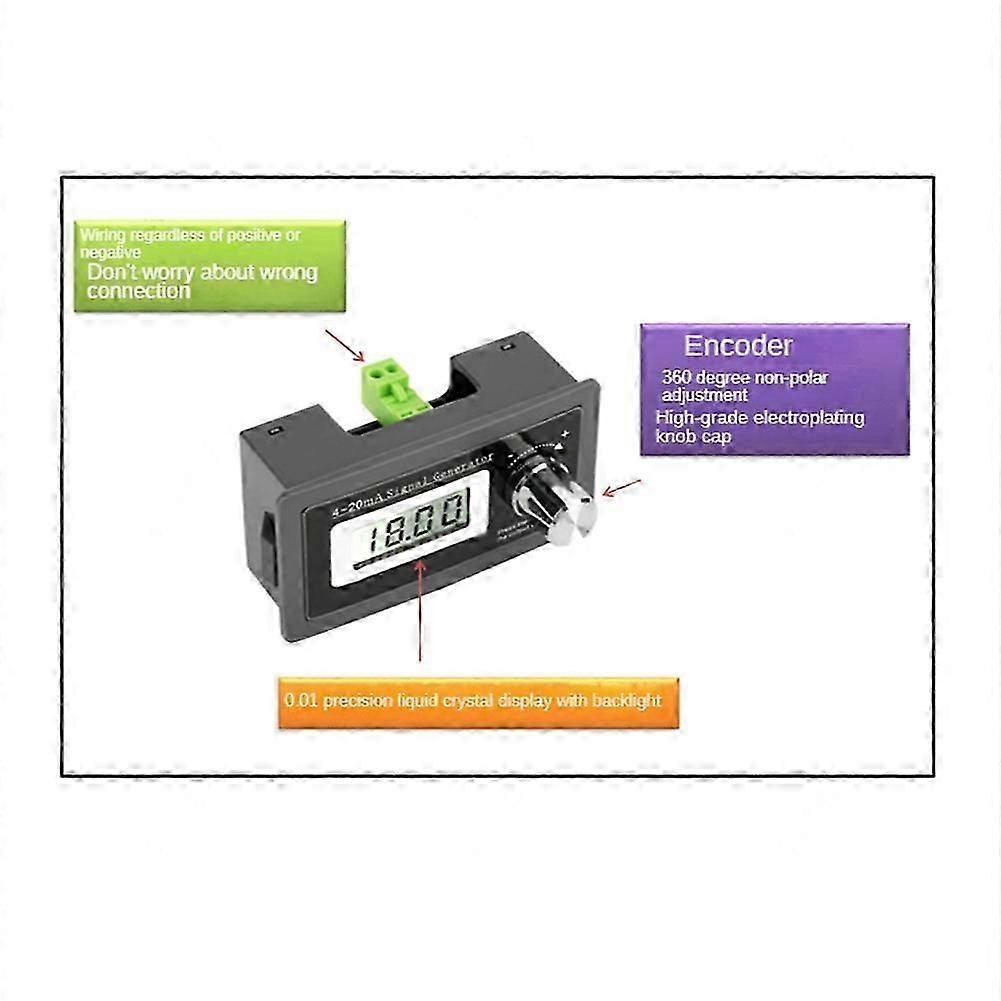 0.01 Precision PLC 4-20MA Current Loop Signal Generator Two-Wire Instrument