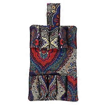 Canvas Essential Oil Storage Pouch, Wear-Resistant Travel Organizer for Nail Polish and Makeup, Compact Lightweight Case, 15.5 x 12.5 x 1.5 cm, 1pc