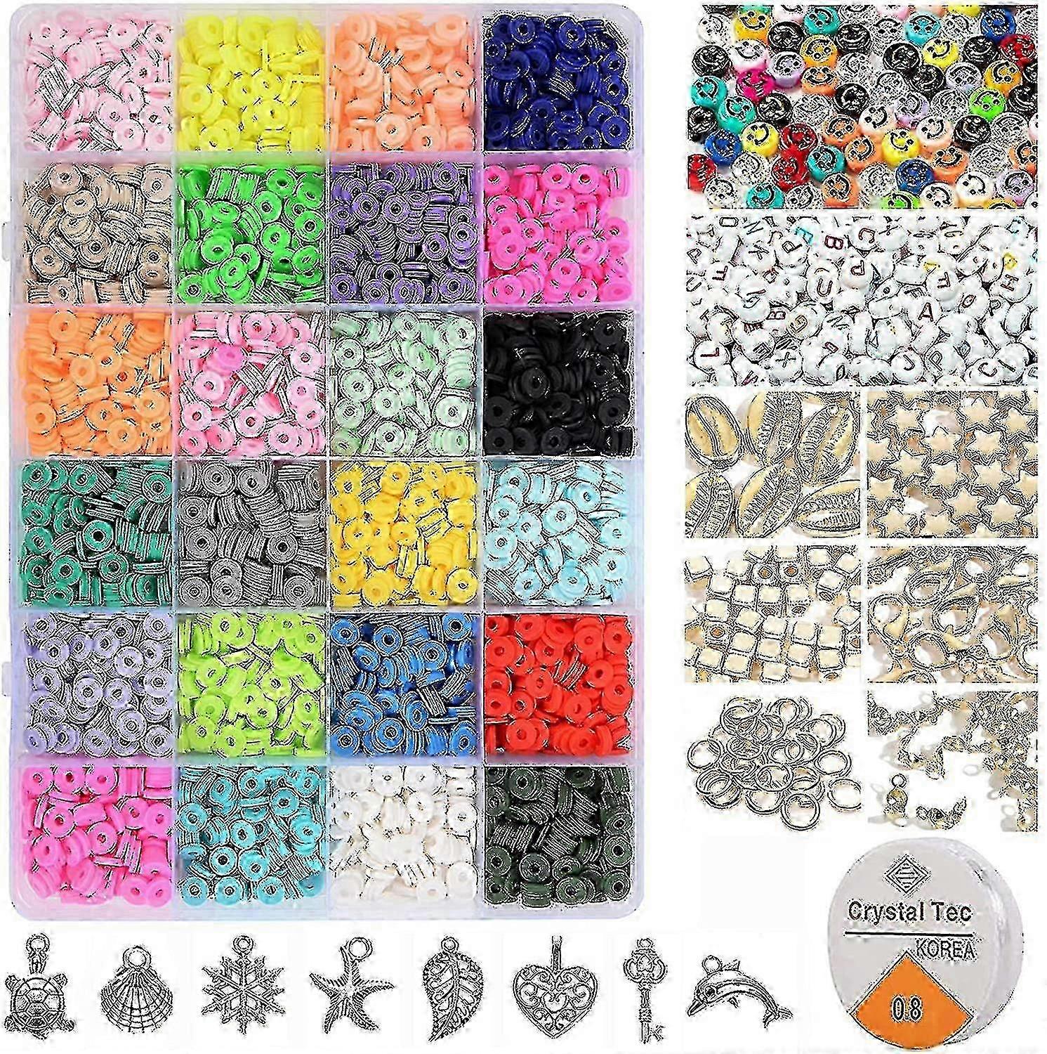 6mm Clay Beads Kit 24 Colors 4000pcs