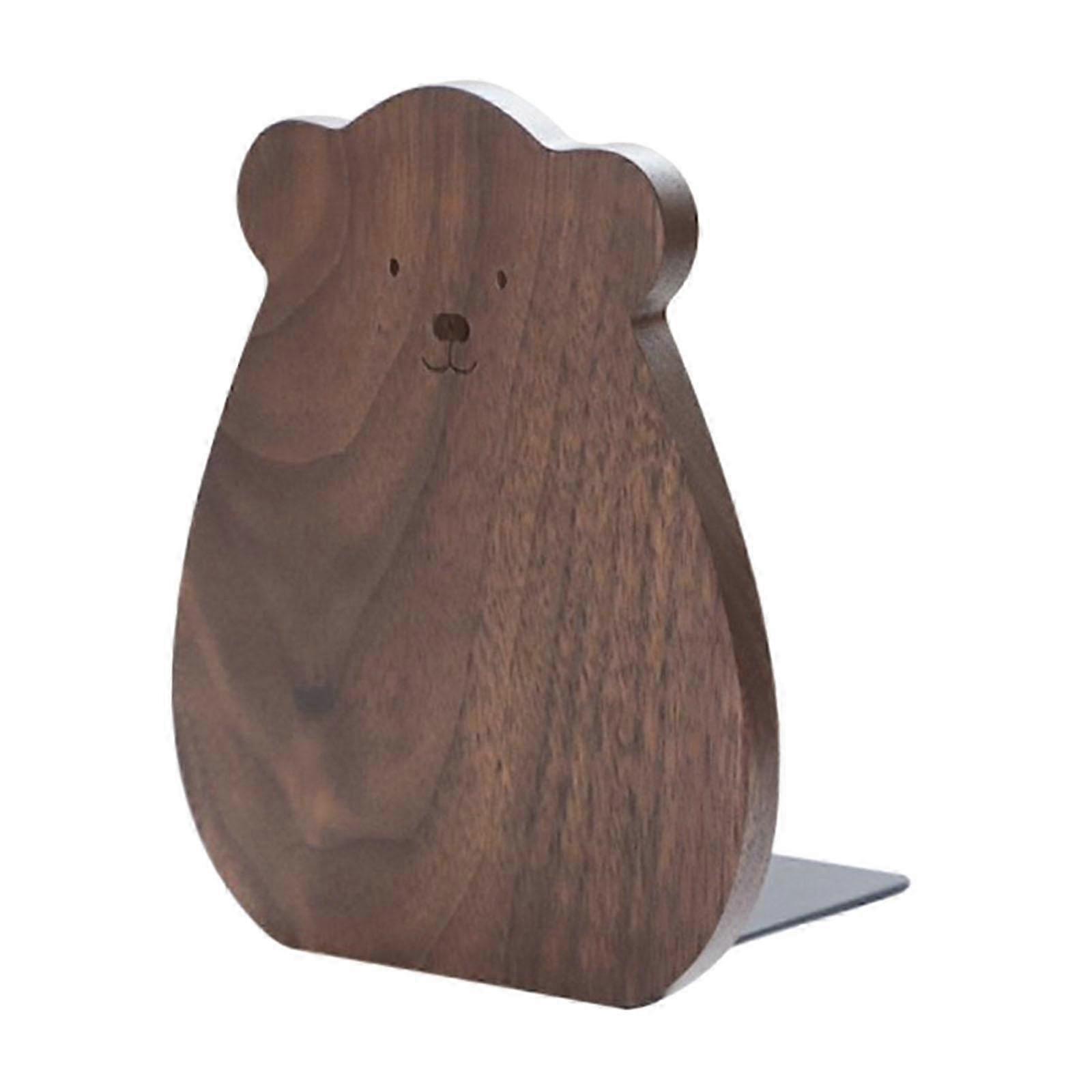 Solid Black Walnut Bear Bookend