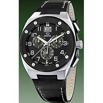 Jaguar cab. crony ace.cor.esf.black. Analog Man Quartz Watch with J620/D Cowskin Bracelet