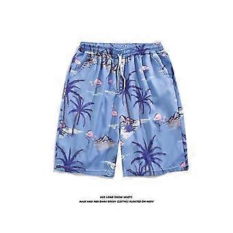 Mens Quick-Dry Board Shorts With 3D Print Design Beach Vacation Swimming Surfing Wear
