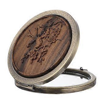 Green Sandalwood Makeup Mirror Wood Mirror for Makeup Use