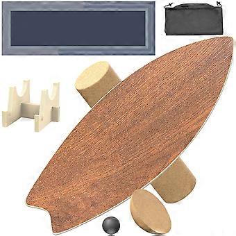 Balance Board voor volwassenen, van hout, stabiliteitstrainer met antislip oppervlak