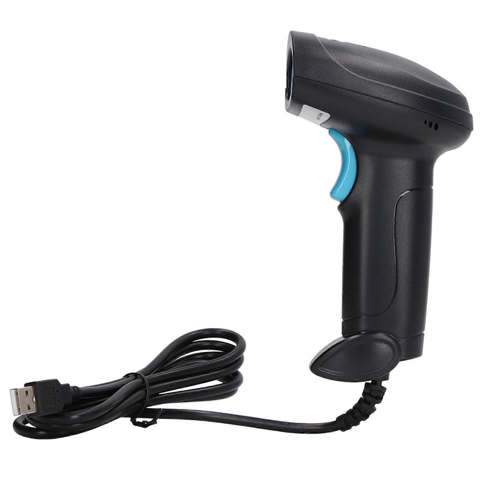1D Barcode Scanner High Accuracy Fast Decoding Ergonomic USB Wired 1D Barcode Reader for Supermarket Warehouse