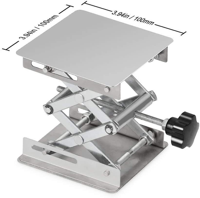 Plateau élévateur Manuel Pour Laboratoire - Hauteur Max 55 Mm, Charge 10 Kg - Dimensions 148x80 Mm - En Alliage Aluminium Anodisé - Pour Expériences Scientifiques, Optique - 12