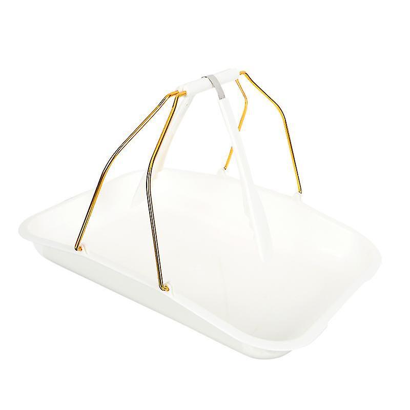 40X30cm Beige Utensil & Flatware Trays 1 Set Of Bakery Bread Storage Plate Plastic Cake Container Fo