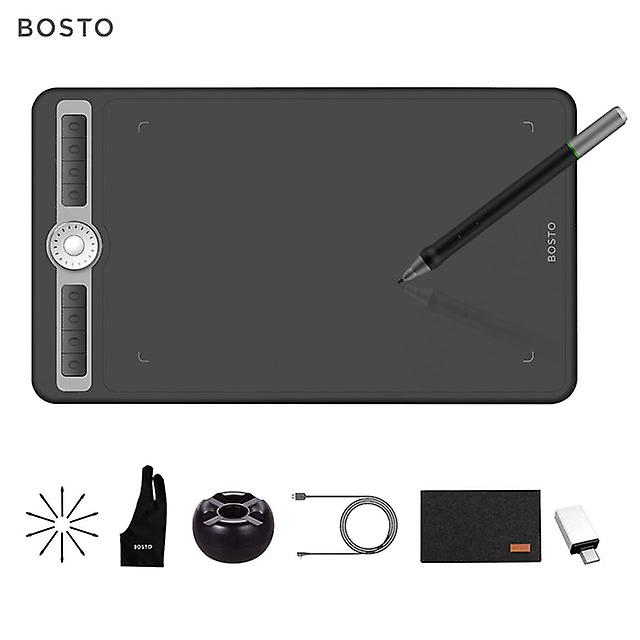 Bosto T1060 10x6 Inch Digital Art Graphic Drawing Tablet Battery-free Stylus 8192 Levels Pressure 8 Express Keys Dial Controller