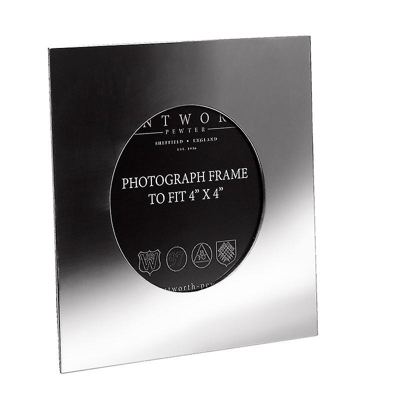 Small Plain Pewter Photo Frame - 4" x 4"