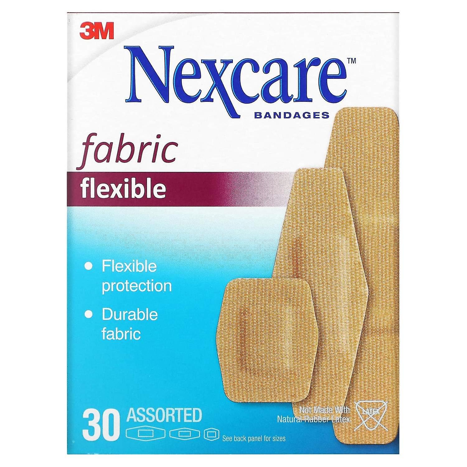 Nexcare, Flexible Fabric Bandages, 30 Assorted Sizes