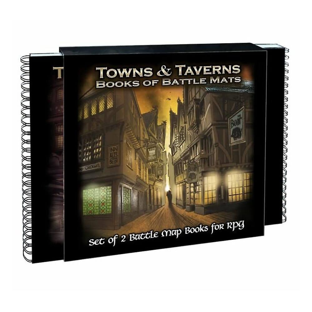 Loke Books of Battle Mats Towns & Taverns Fantasy Roleplaying Game Map Books