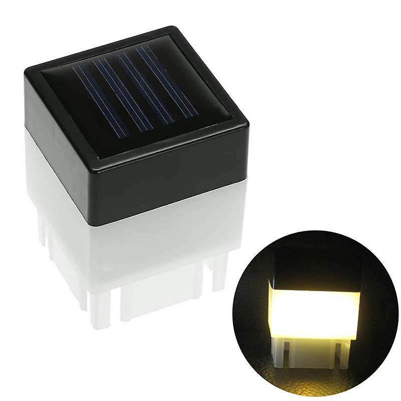 Outdoor Solar Powered Fence Light Waterproof Square LED Light for Pool Garden