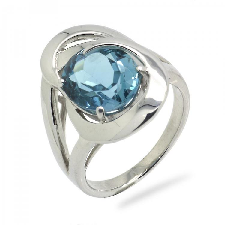 London Blue Topaz & 925 Sterling Silver Ring awo18